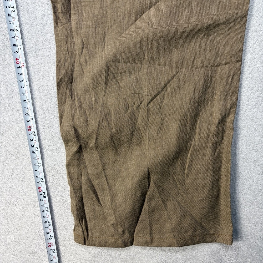 Old Navy Pants Linen Women's Size 32x32  Actual 32x28 Brown Drawstring - Picture 9 of 11